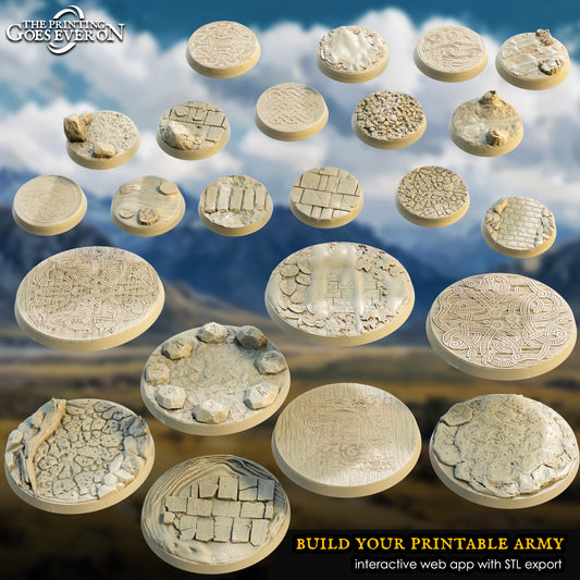 Bits - Sea Raider Bases | Tales of the Sea Raiders | Round Bases | The Printing Goes Ever On