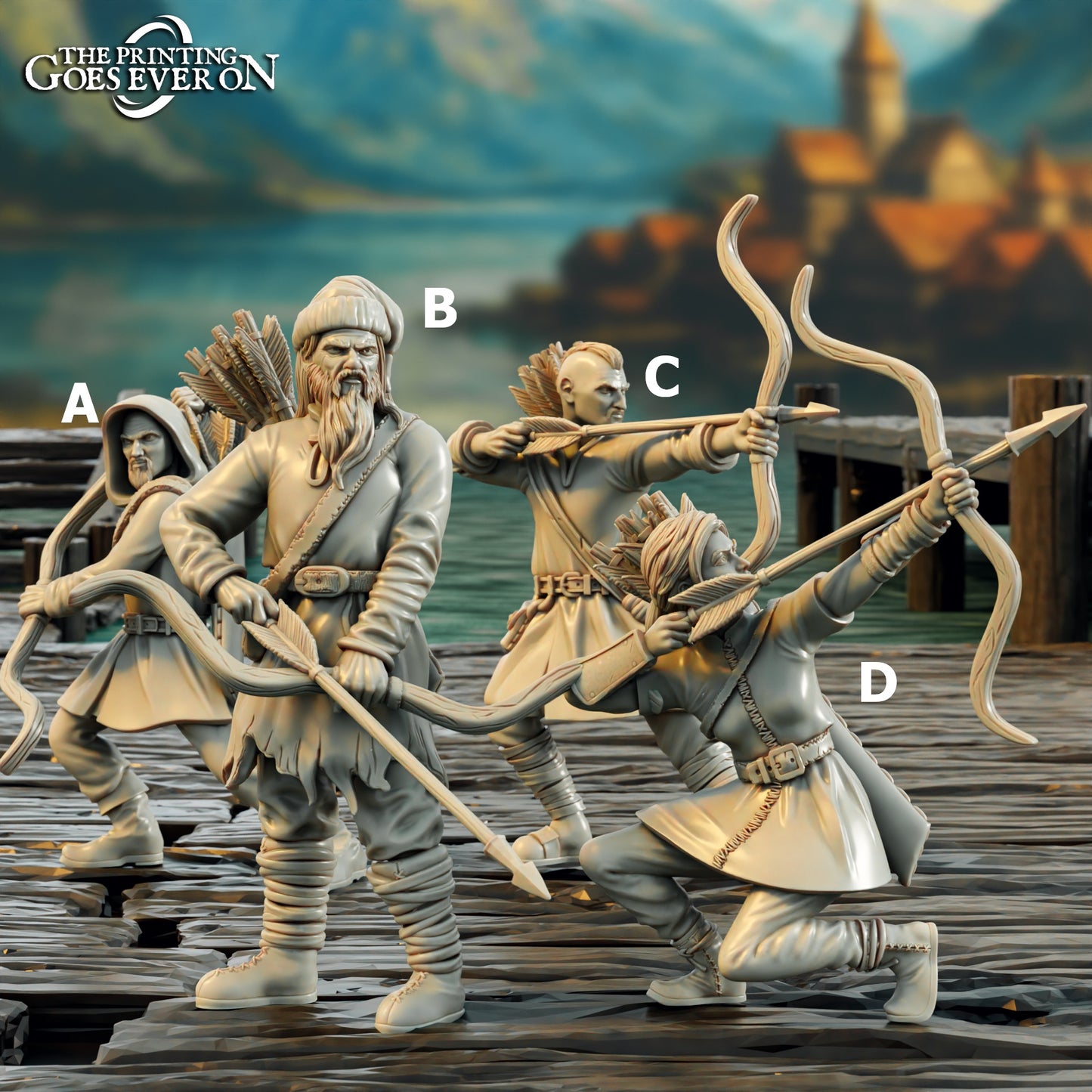 Driftport Townsfolk Militia - Archers | Driftport Town | The Printing Goes Ever On