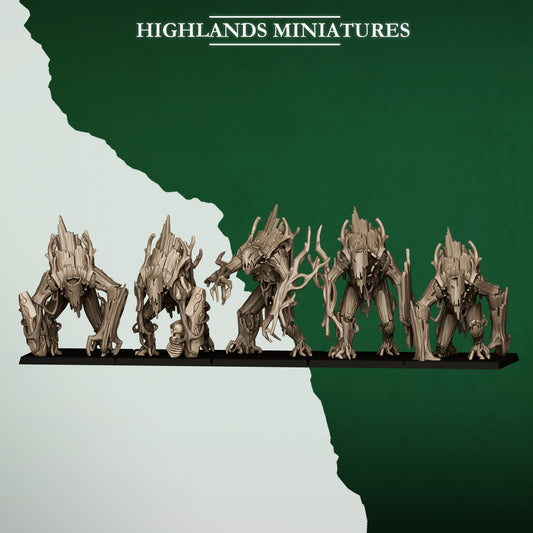 Forest Golems / Treants | Feral Elves | Highlands Miniatures