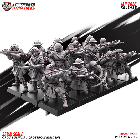 Ordo Luminis Crossbow Maidens | Grand Cathay | Kyoushuneko Miniatures