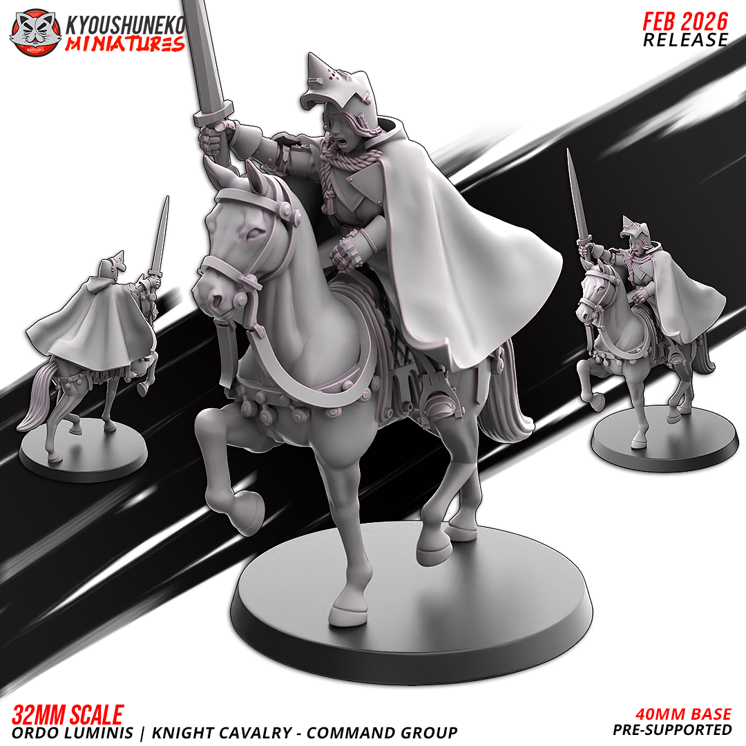 Ordo Luminis Knight - Command Group | Grand Cathay | Kyoushuneko Miniatures