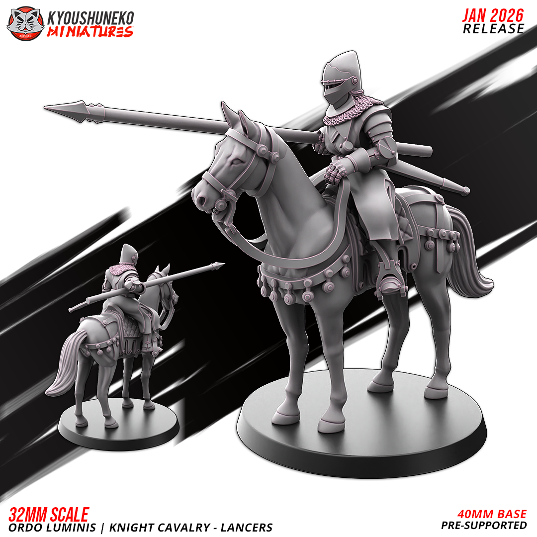 Ordo Luminis Knight Cavalry – Lancers | Grand Cathay | Kyoushuneko Miniatures