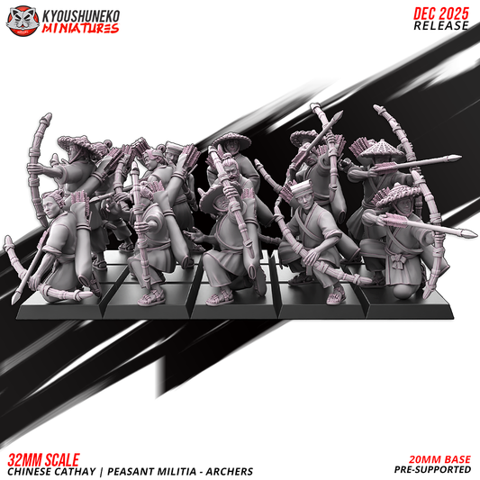 Chinese Cathay Peasant Militia Archers