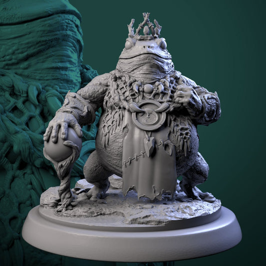 Frog King | The Forest Shadow | Resin 3D Printed Miniature | White Werewolf Tavern