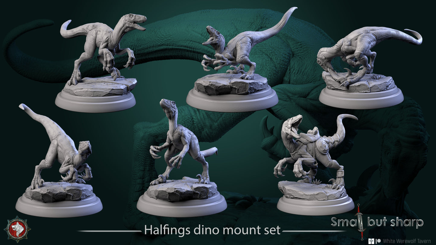 Halfling Dino Mount Set | Small But Sharp | White Werewolf Tavern