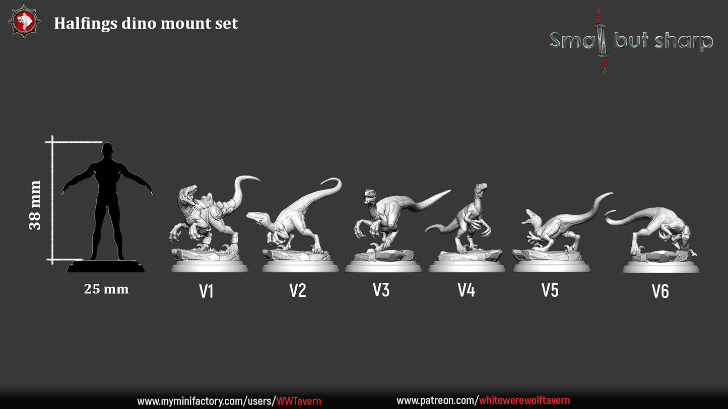 Halfling Dino Mount Set | Small But Sharp | White Werewolf Tavern