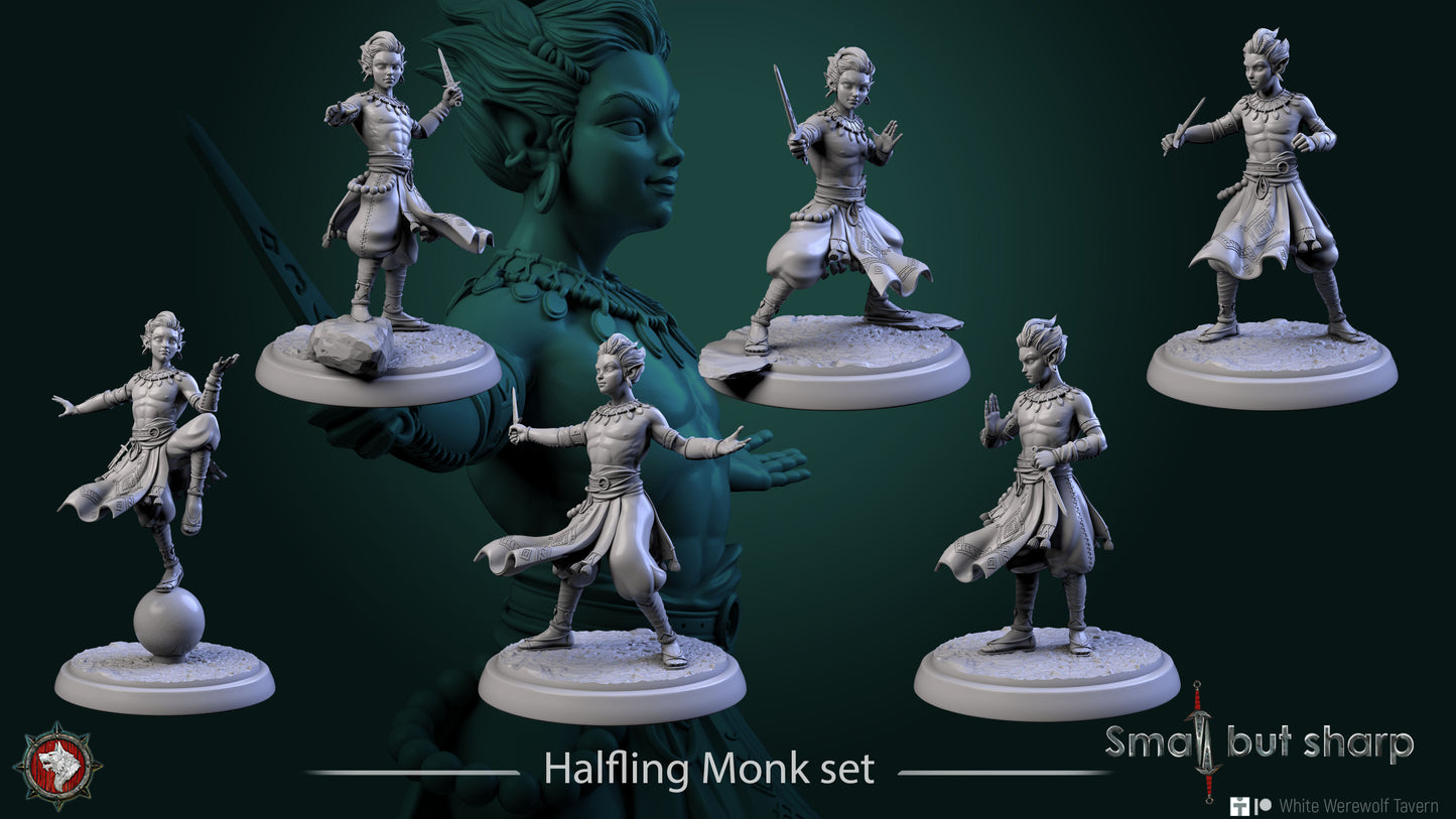 Halfling Monks Set | Small But Sharp | White Werewolf Tavern