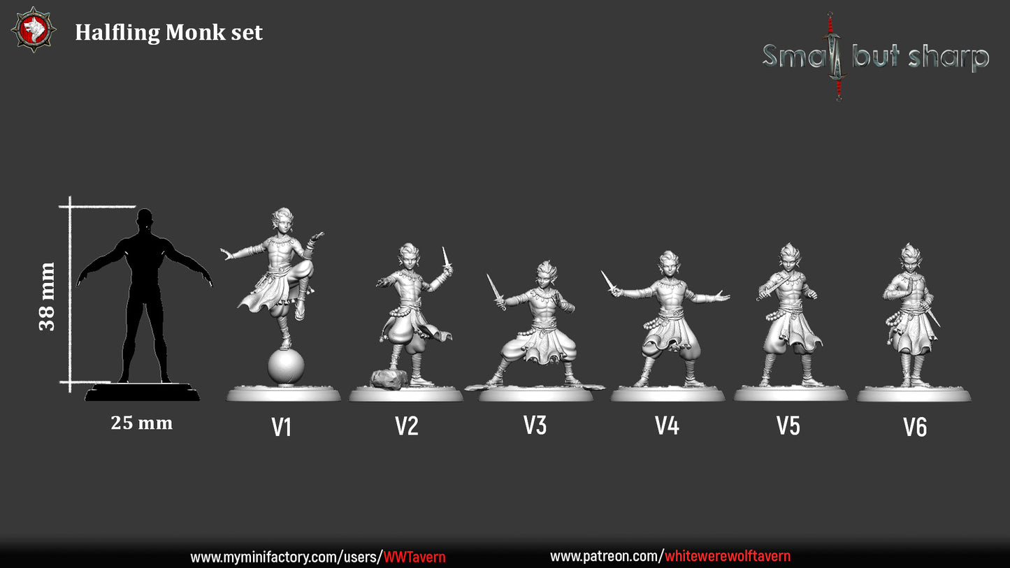 Halfling Monks Set | Small But Sharp | White Werewolf Tavern