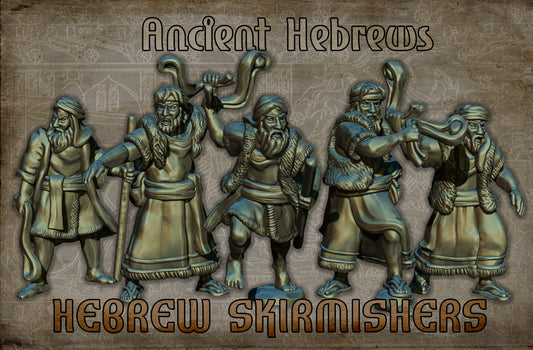 Hebrew Skirmishers | Ancient Hebrews | 15, 28, 32mm| Resin 3D Printed | Red Copper Miniatures | Tabletop Historical Gaming