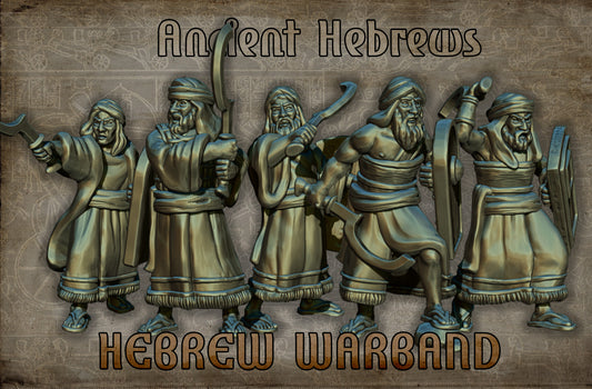 Hebrew Warbands | Hebrews | 15, 28, 32mm| Resin 3D Printed | Red Copper Miniatures | Tabletop Historical Gaming