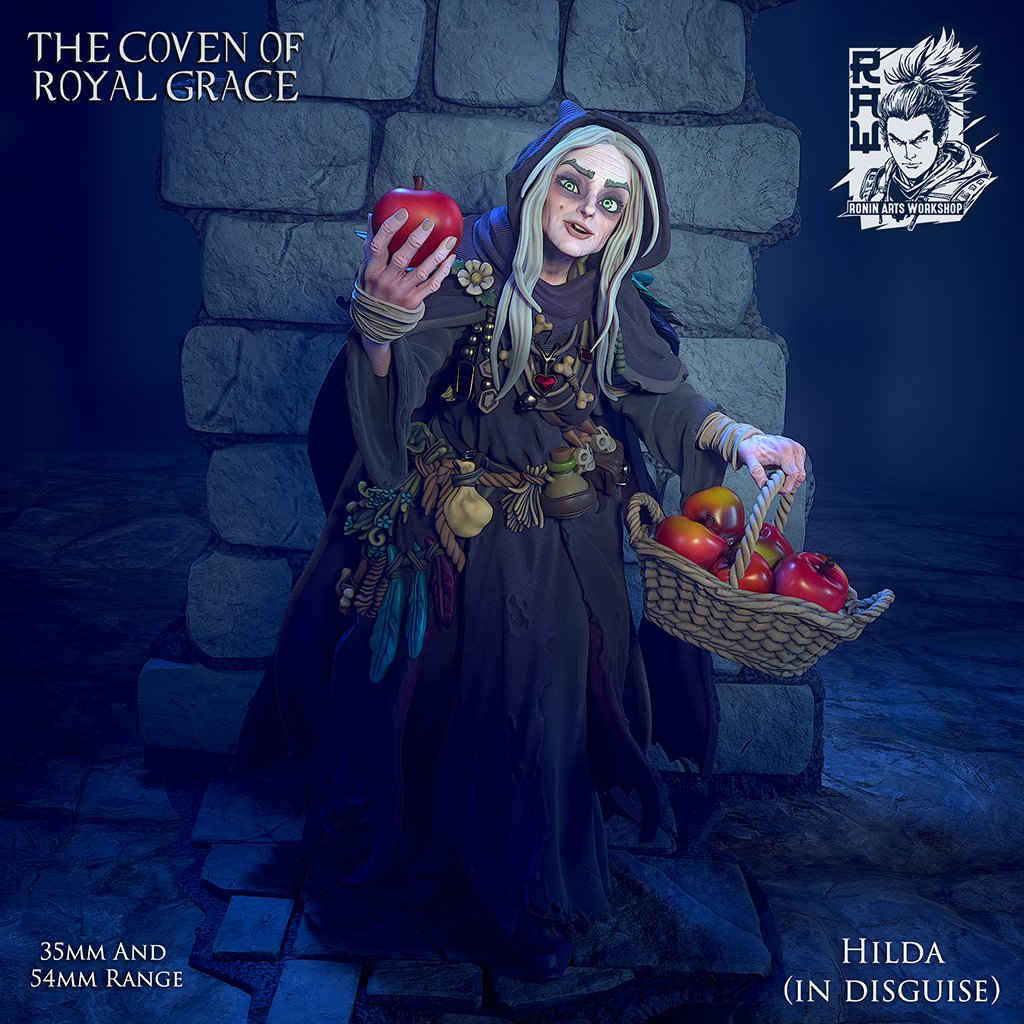 Queen Hilda (Disguised) | The Coven of Royal Grace | 28mm-120mm Scale | Ronin Arts Workshop