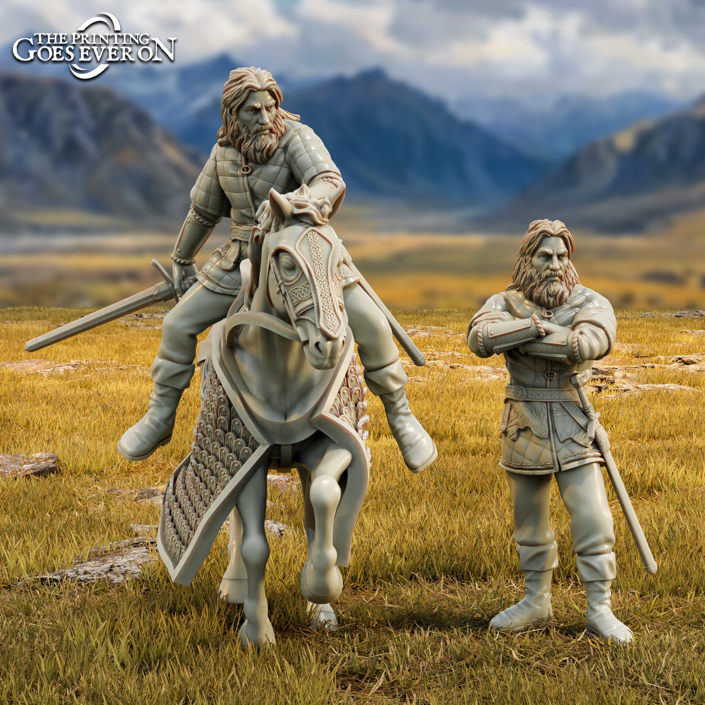 Hrod Hammerfist On Foot and Mounted | Tales of Wind and Saddle | MESBG | The Printing Goes Ever On