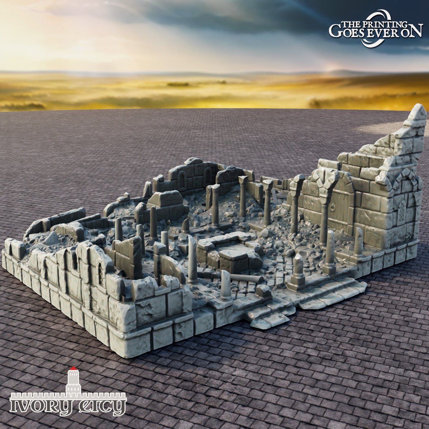 Hospital | 6-28mm Scale | Ivory City | The Printing Goes Ever On | Buildings and Terrain