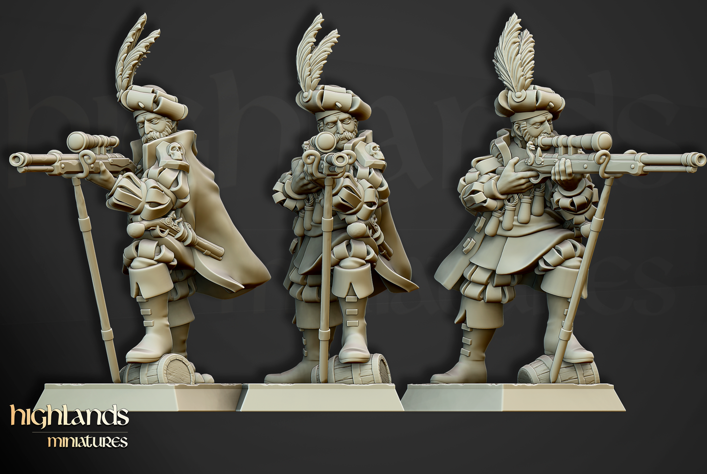 Otto von Schrute - Firing | Sunland, Empire of the Sun | Highlands Miniatures