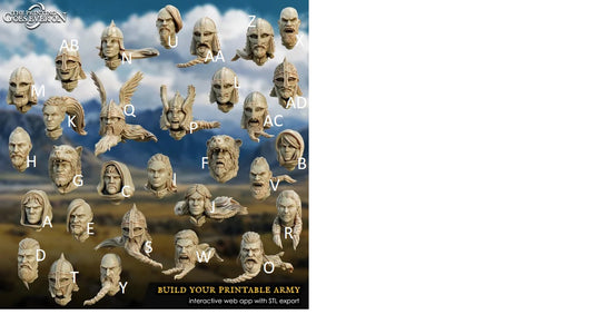 Bits - Sea Raider Heads | Tales of the Sea Raiders | The Printing Goes Ever On