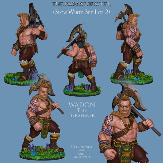 Wardon - The Berserker | The Promise of Steel | 28mm-120mm Scale | Ronin Arts Workshop (Copy)
