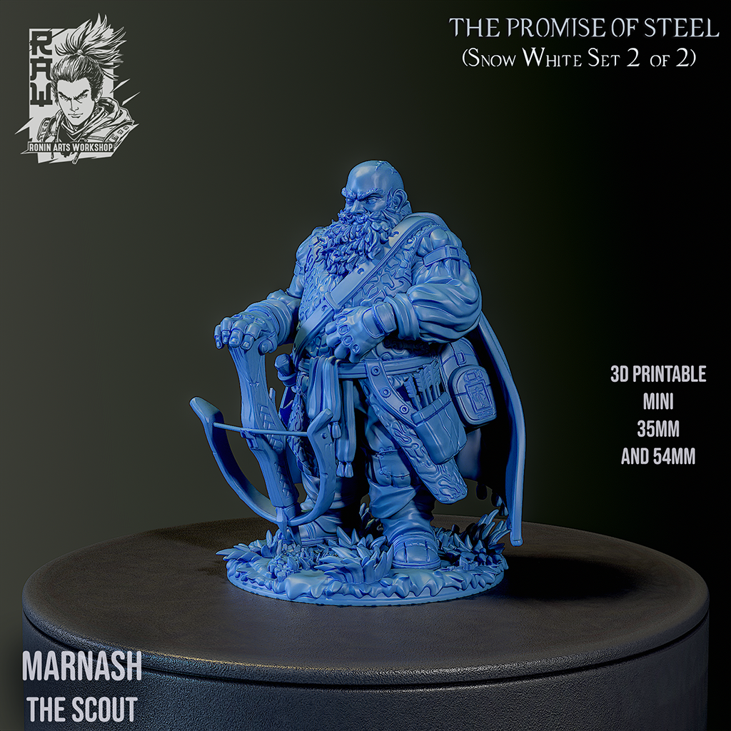 Marnash - The Scout | The Promise of Steel | 28mm-120mm Scale | Ronin Arts Workshop