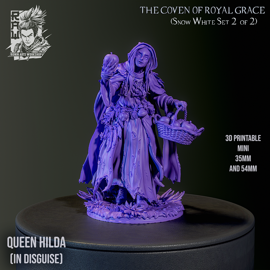Queen Hilda (Disguised) | The Coven of Royal Grace | 28mm-120mm Scale | Ronin Arts Workshop