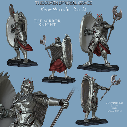 Mirror Knight | The Coven of Royal Grace | 28mm-120mm Scale | Ronin Arts Workshop