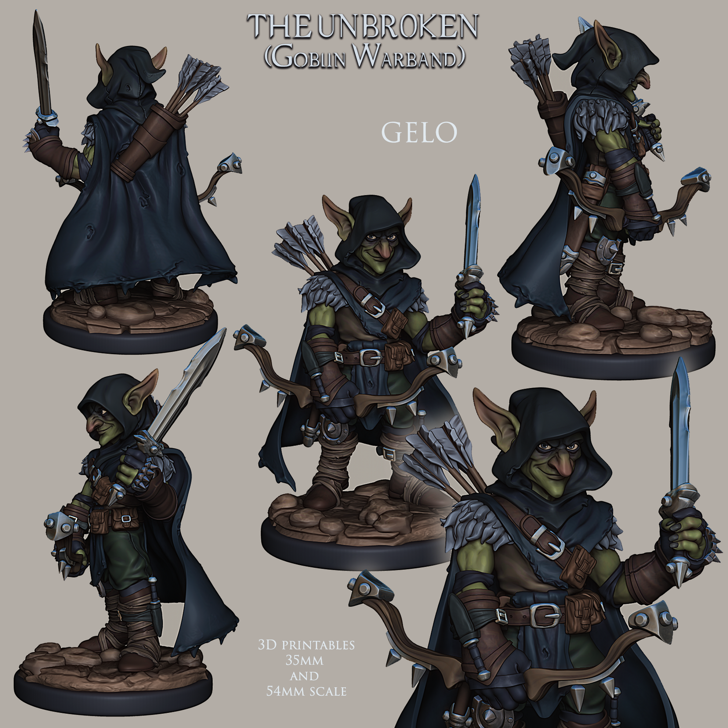 Gelo | The Unbroken Goblin Warband | 28mm-120mm Scale | Ronin Arts Workshop
