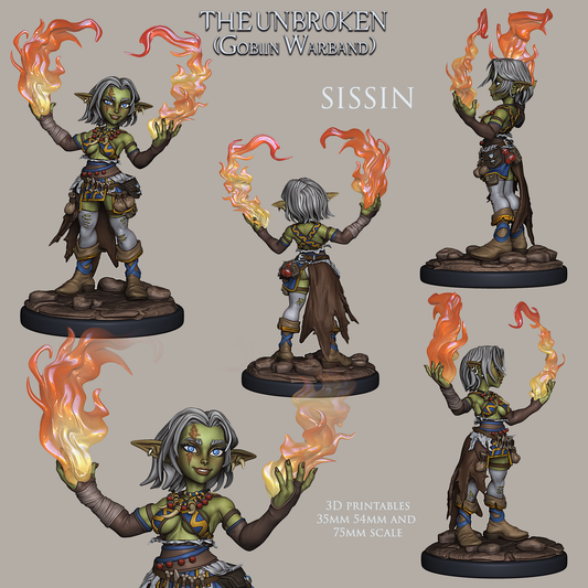 Sissin | The Unbroken Goblin Warband | 28mm-120mm Scale | Ronin Arts Workshop