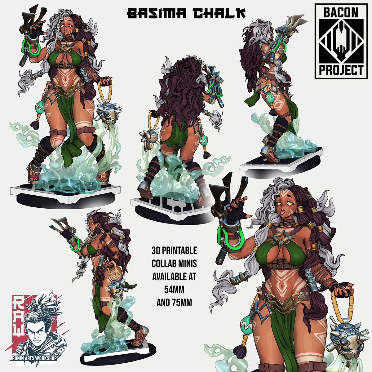 Basima Chalk | Bacon Project | 28mm-120mm Scale | Ronin Arts Workshop