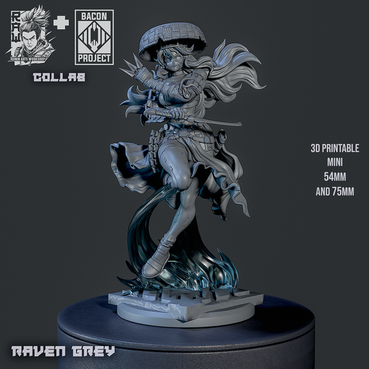 Raven Grey | Bacon Project | 28mm-120mm Scale | Ronin Arts Workshop