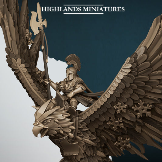 Frost Phoenix (Optional Rider) | Aegean Elves | Highlands Miniatures