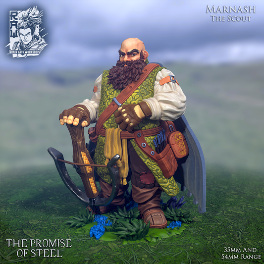 Marnash - The Scout | The Promise of Steel | 28mm-120mm Scale | Ronin Arts Workshop