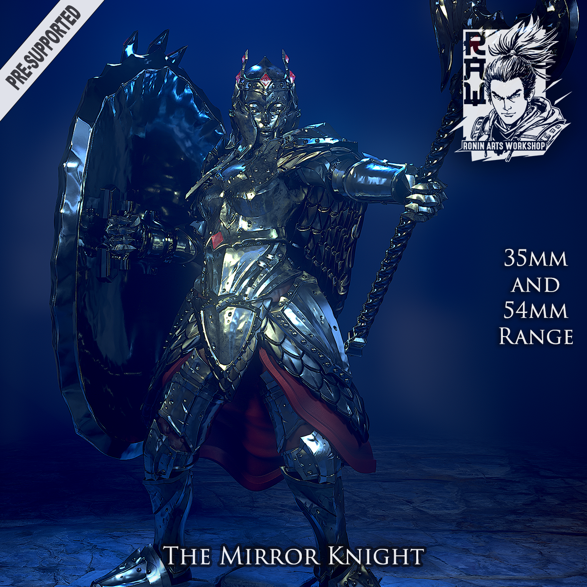 Mirror Knight | The Coven of Royal Grace | 28mm-120mm Scale | Ronin Arts Workshop