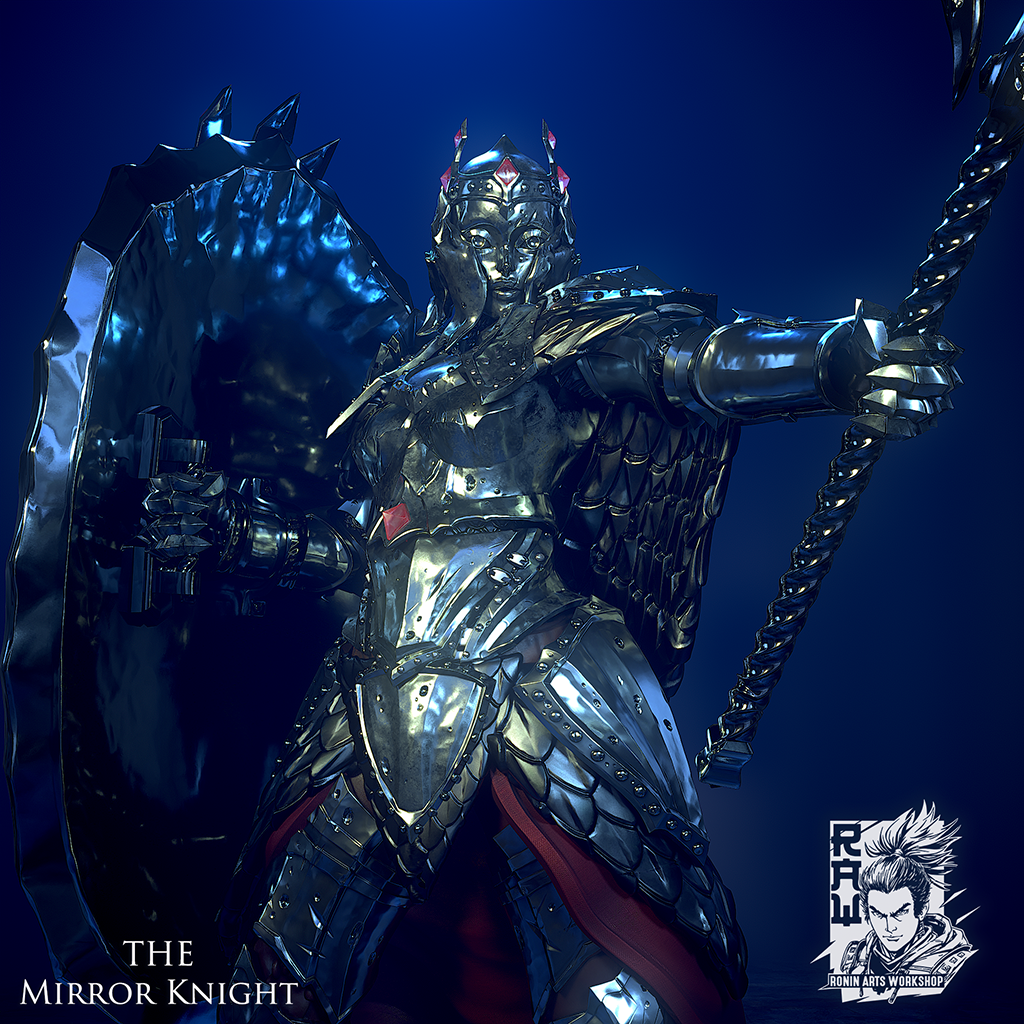 Mirror Knight | The Coven of Royal Grace | 28mm-120mm Scale | Ronin Arts Workshop