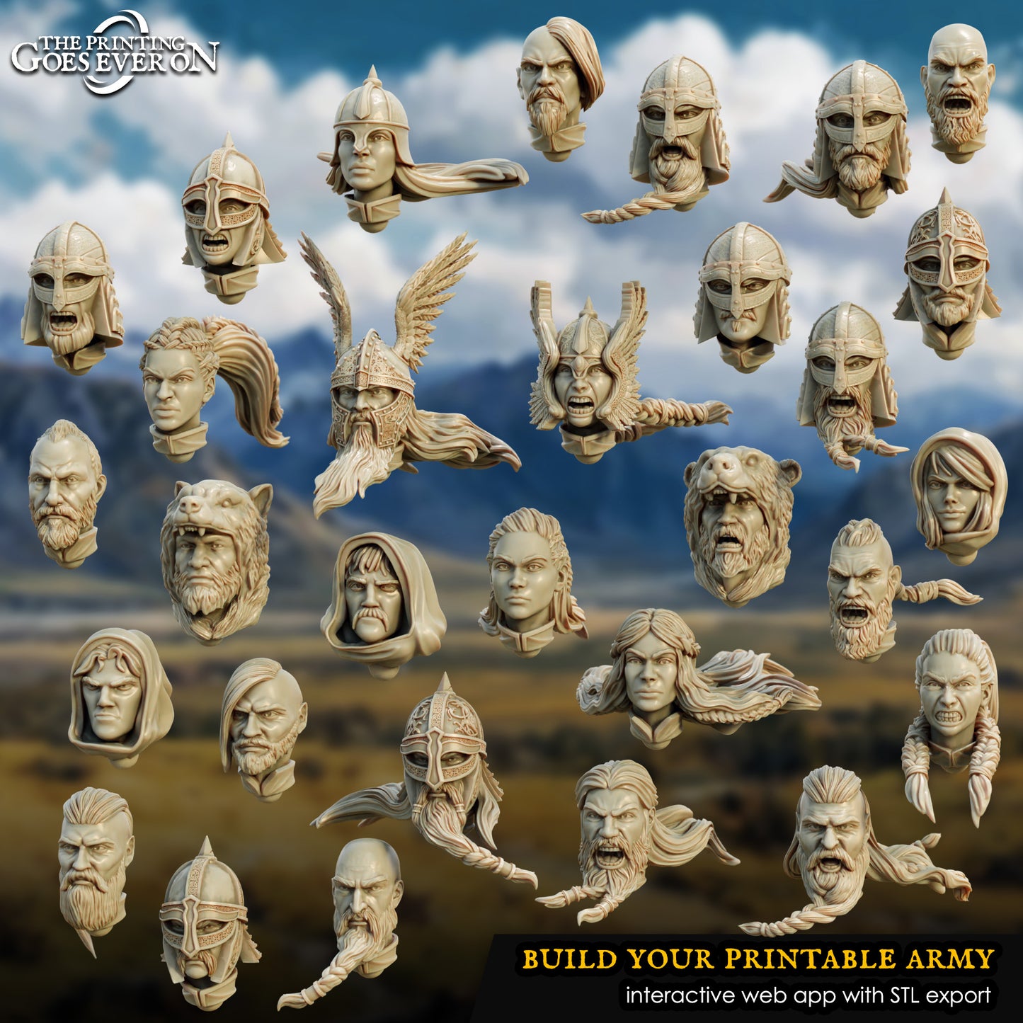 Bits - Sea Raider Heads | Tales of the Sea Raiders | The Printing Goes Ever On