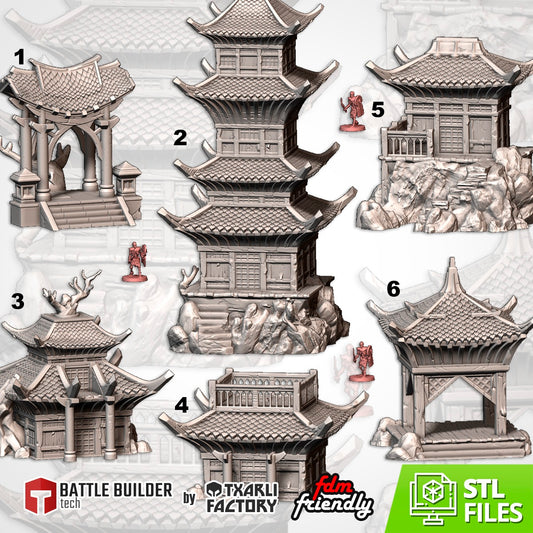 Oriental Buildings Terrain Set