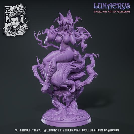 Lunaerys | Clothed or Nude | Resin 3D Printed Pinup | Ronin Arts Workshop