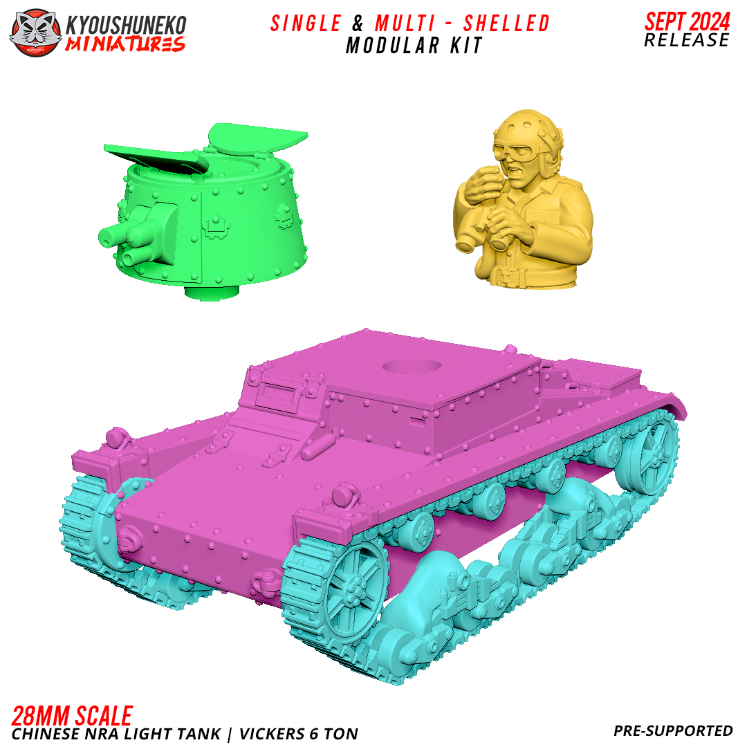 Chinese NRA Light Tank - Vickers 6 Ton | Kyoushuneko