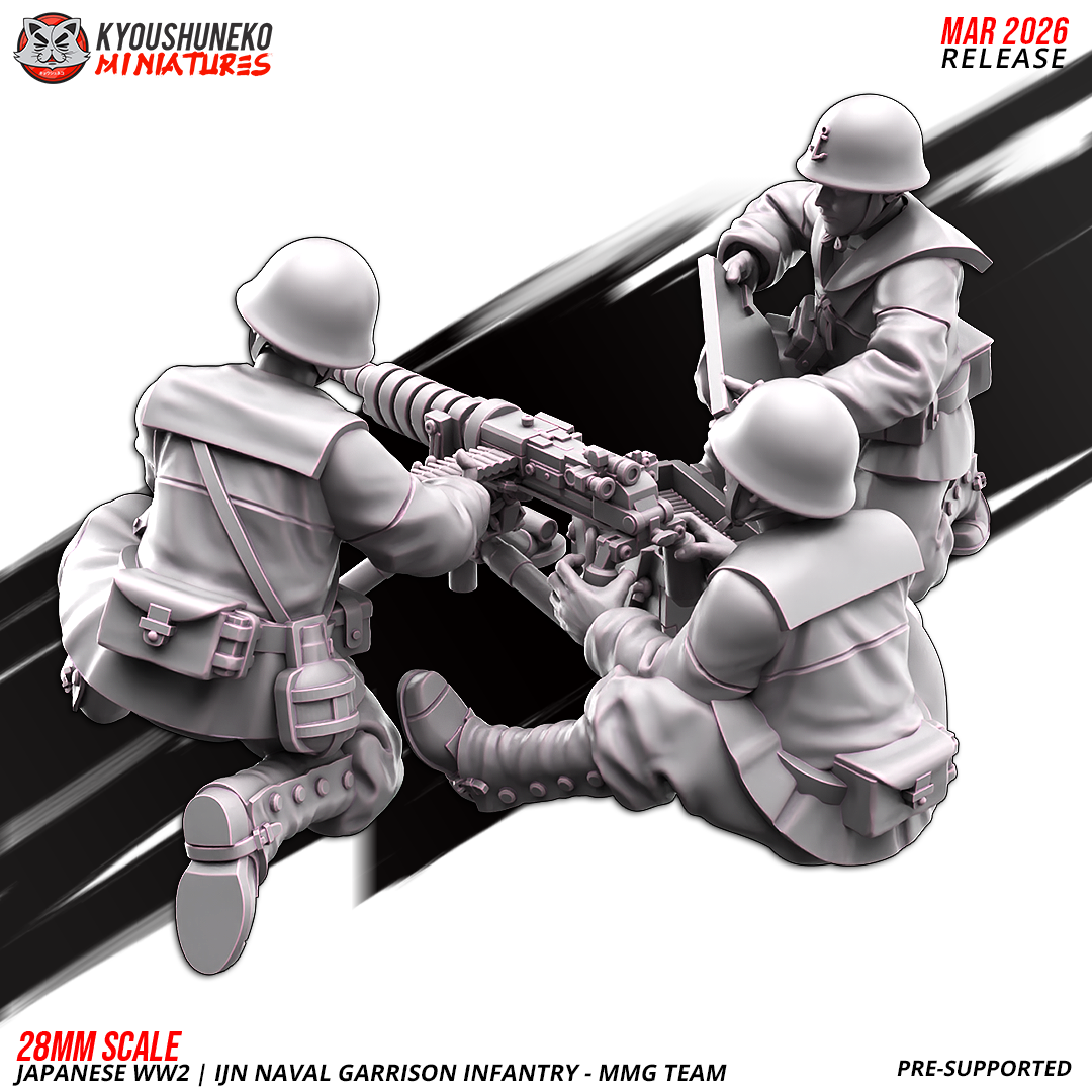 Naval Garrison Infantry – MMG Team | Imperial Japanese Army | Kyoushuneko Miniatures