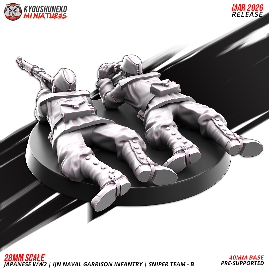 Naval Garrison Infantry – Sniper Team | Imperial Japanese Army | Kyoushuneko Miniatures