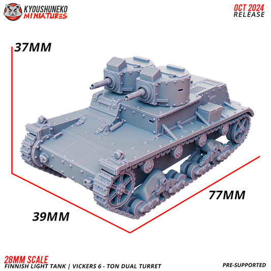 Finnish Light Tank - Vickers 6 Ton Dual Turret | Finland | Kyoushuneko