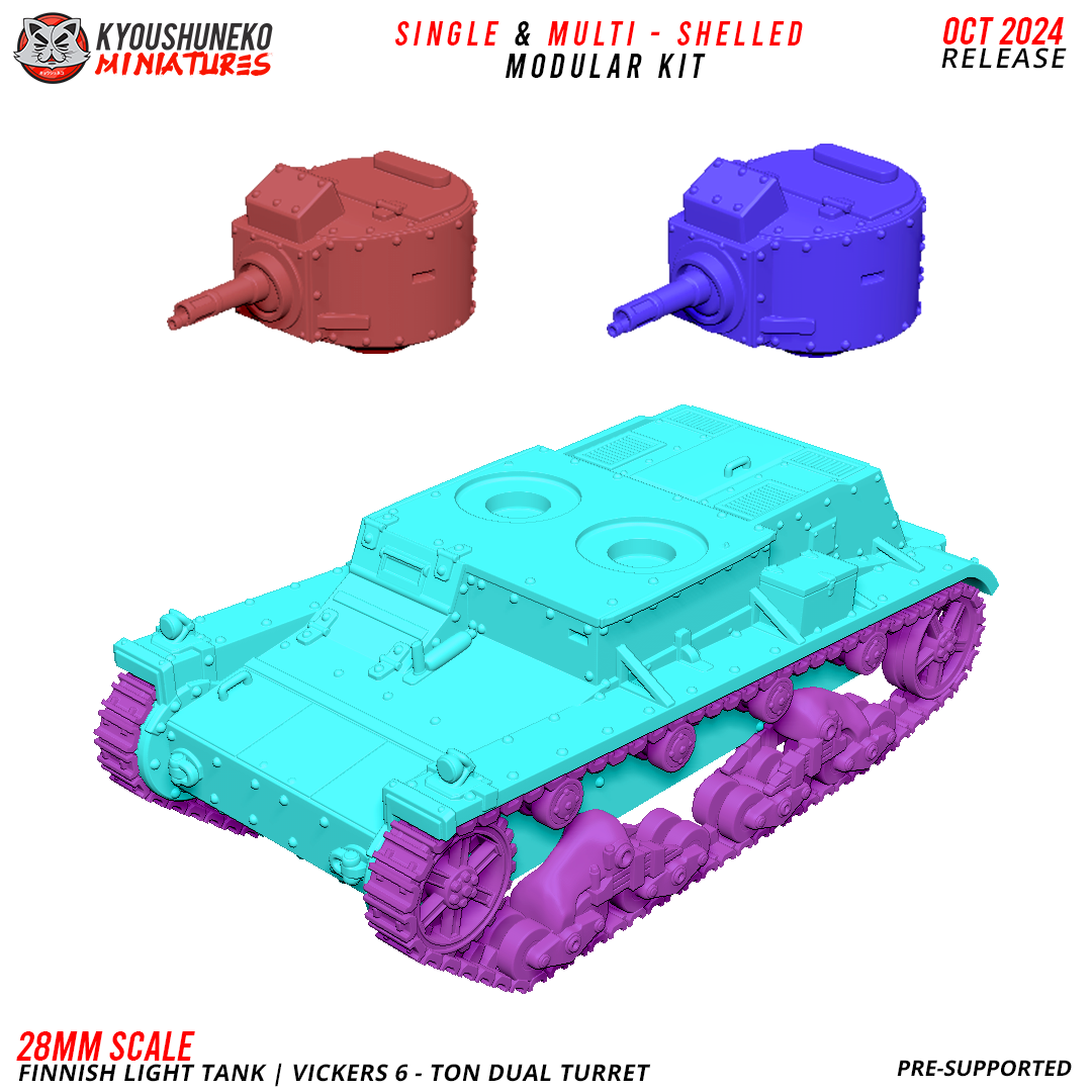 Finnish Light Tank - Vickers 6 Ton Dual Turret | Finland | Kyoushuneko