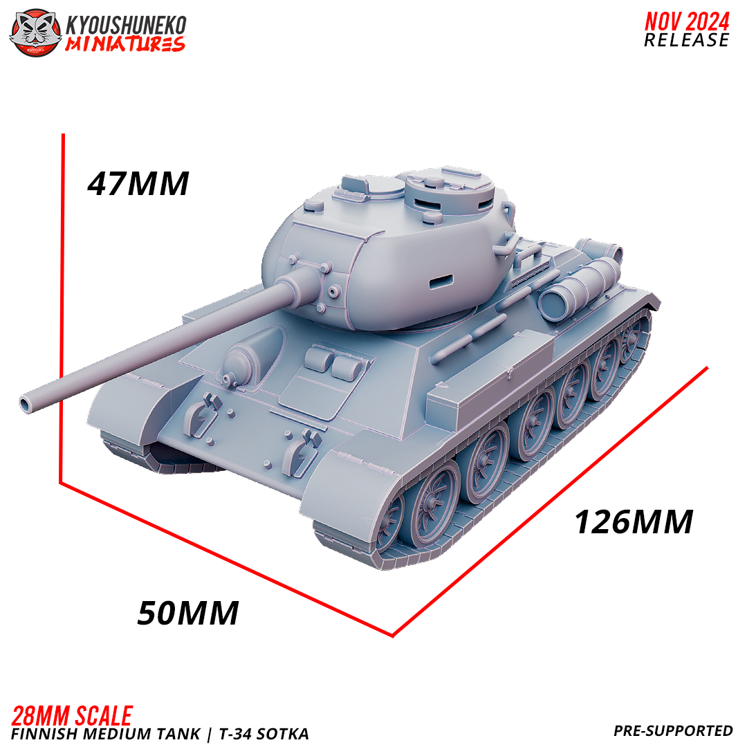 Finnish Medium Tank - T-34 Sotka | Finland | Kyoushuneko