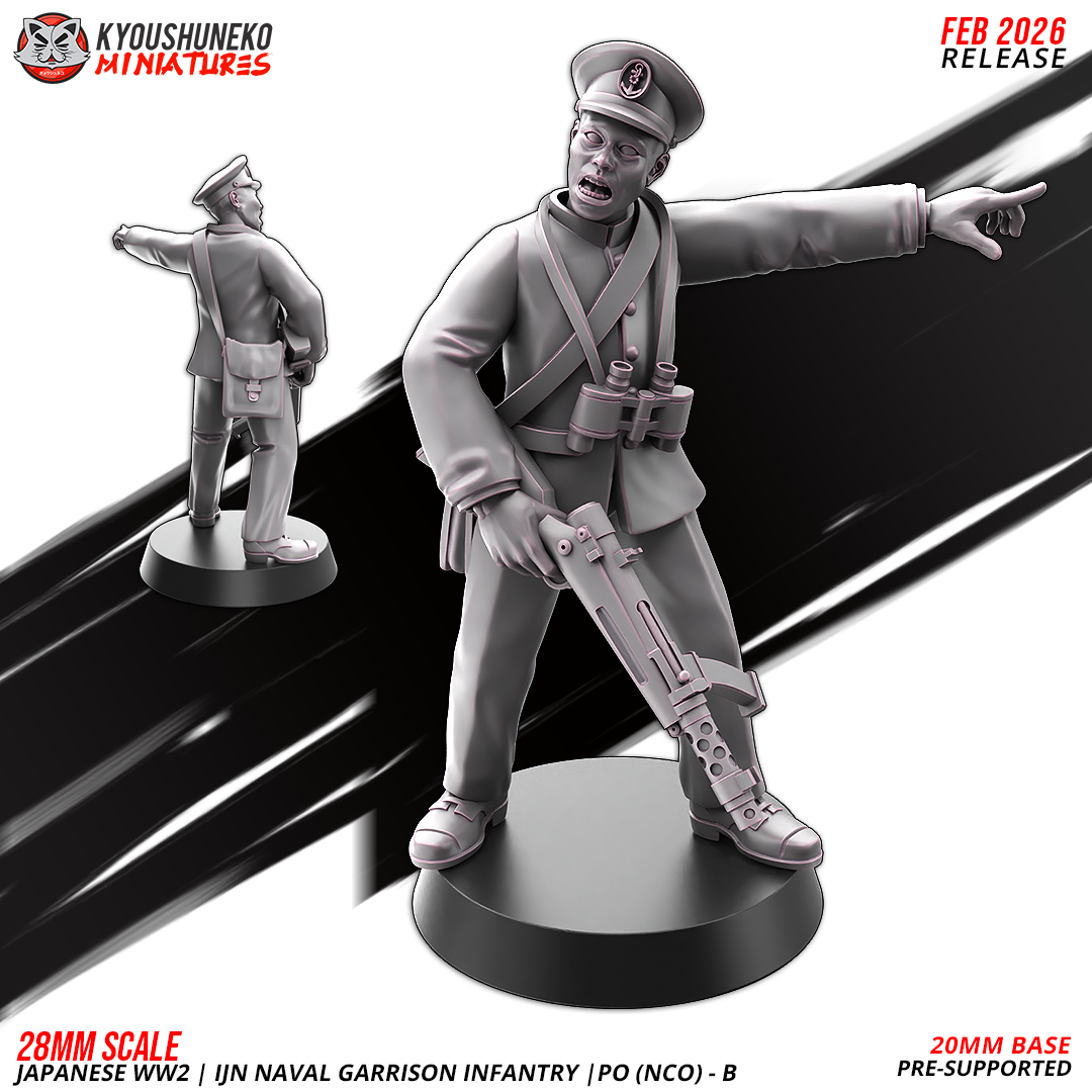Japanese WW2 Naval Garrison Infantry – PO (NCO) | Imperial Japanese Army | Kyoushuneko Miniatures