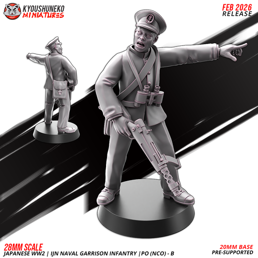 Japanese WW2 Naval Garrison Infantry – PO (NCO) | Imperial Japanese Army | Kyoushuneko Miniatures