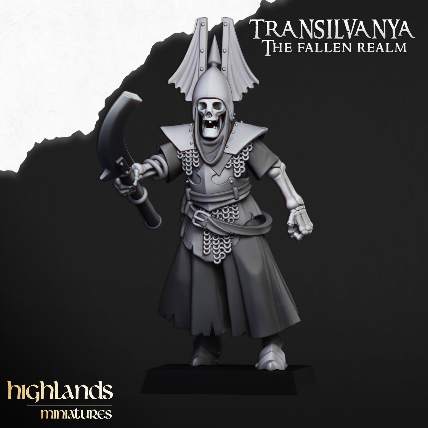 Skeletal Guard (Great Weapons) | Transilvanya - The Fallen Realm | Highlands Miniatures