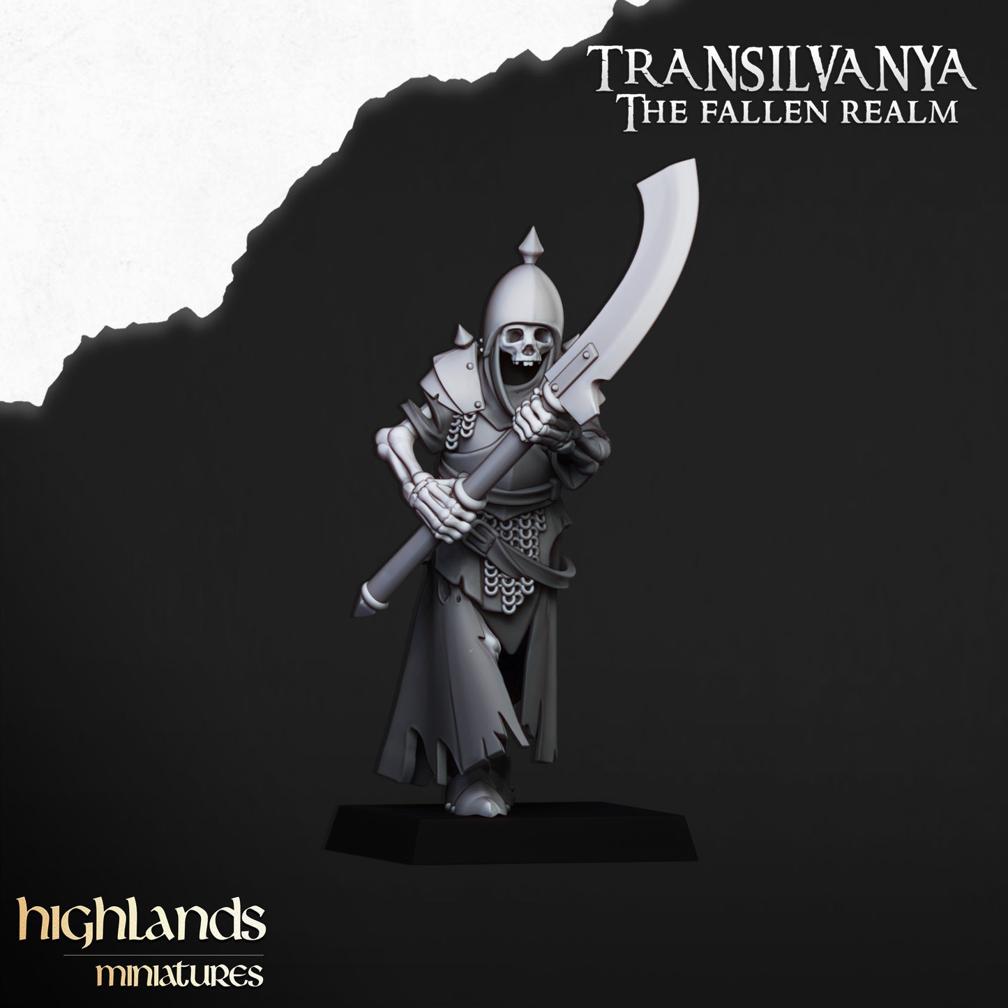 Skeletal Guard (Great Weapons) | Transilvanya - The Fallen Realm | Highlands Miniatures