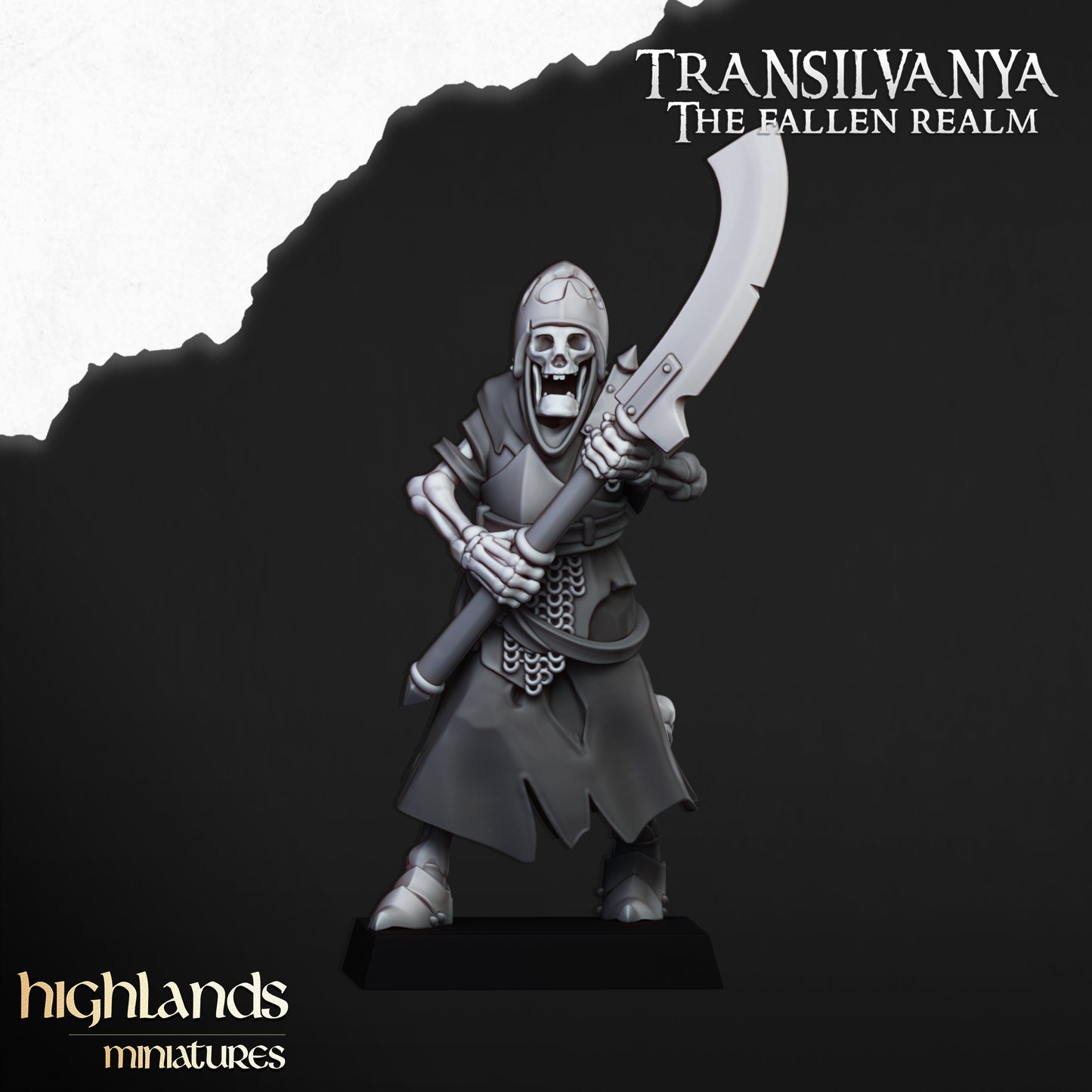 Skeletal Guard (Great Weapons) | Transilvanya - The Fallen Realm | Highlands Miniatures