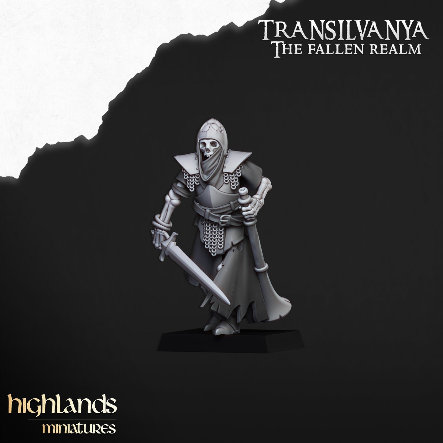 Skeletal Guard (Great Weapons) | Transilvanya - The Fallen Realm | Highlands Miniatures