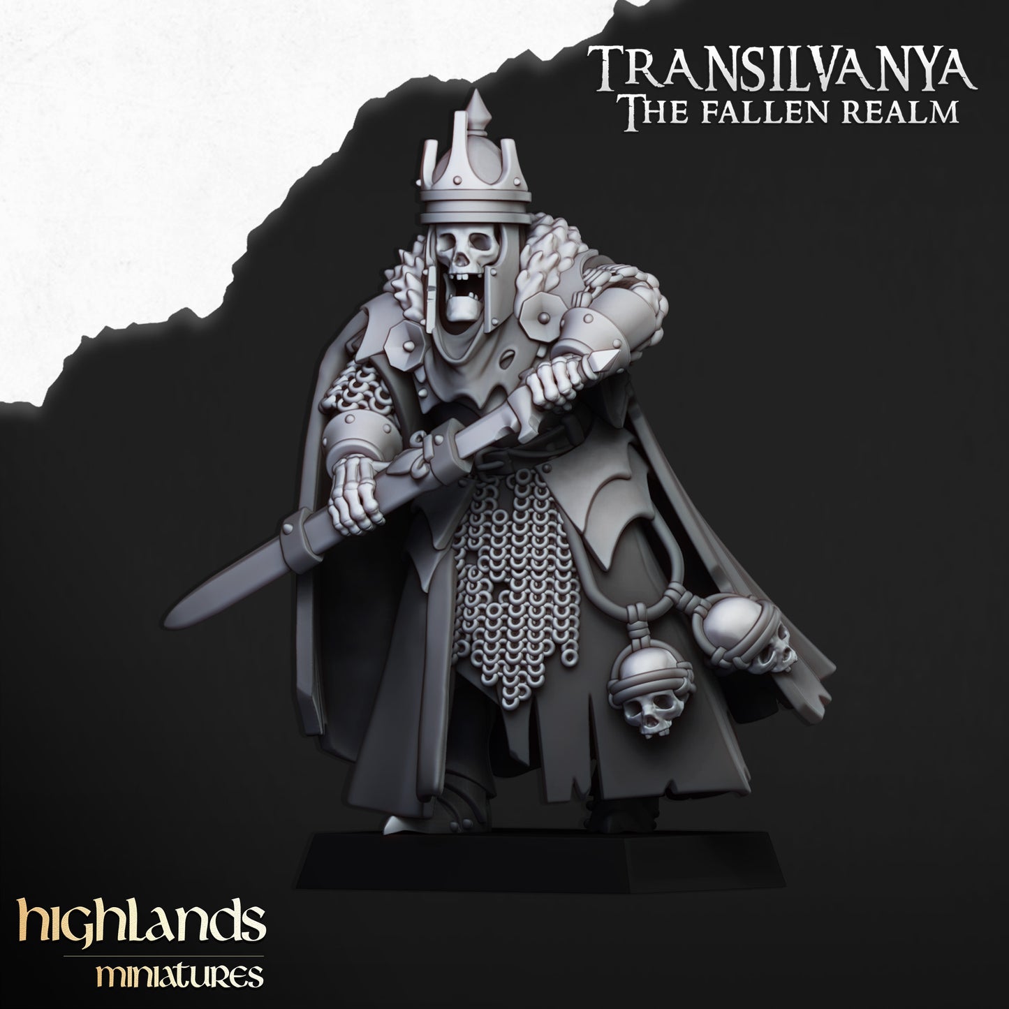 Skeletal Lord | Transilvanya - The Fallen Realm | Highlands Miniatures