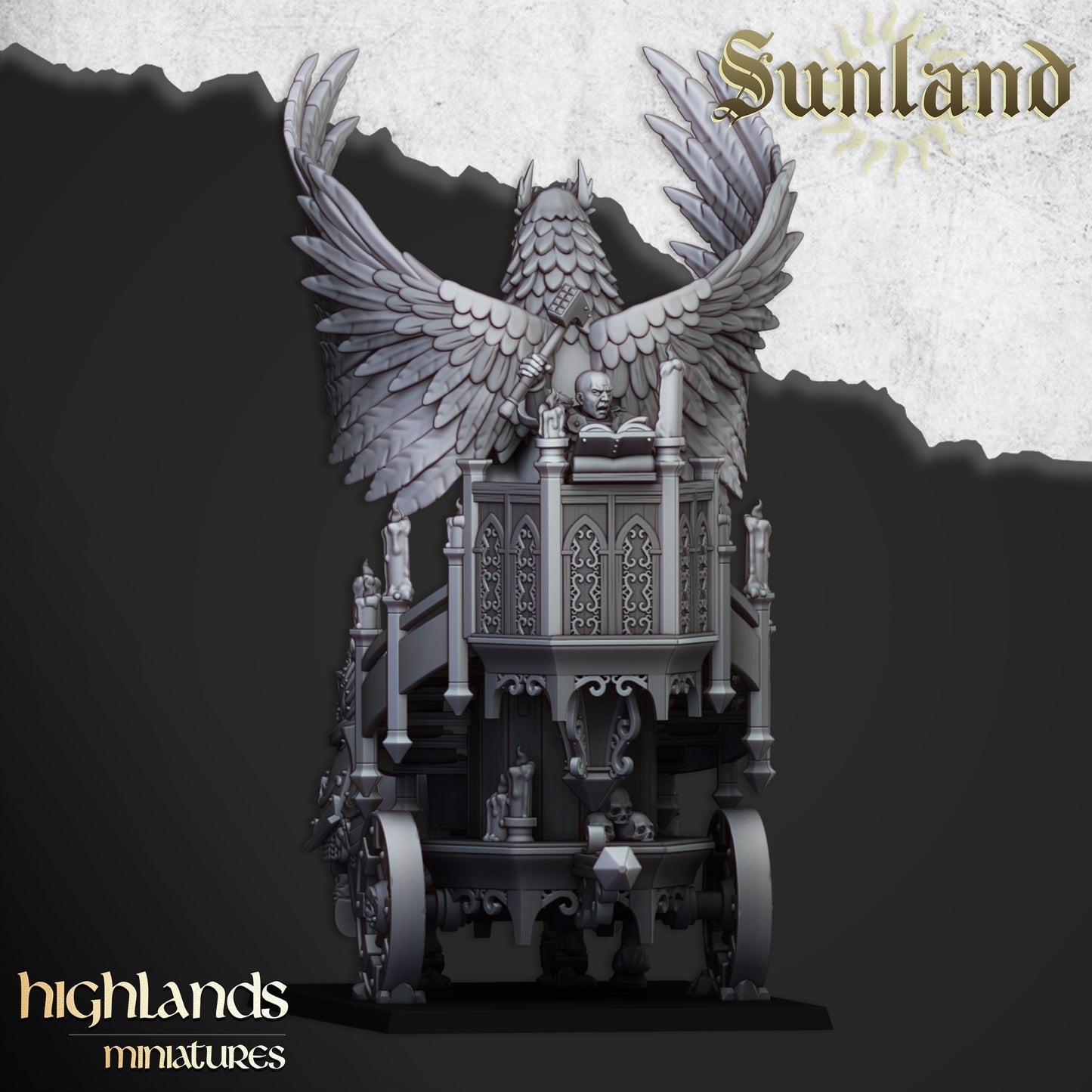 Sunland Altar on Chariot | Sunland, Empire of the Sun | Highlands Miniatures