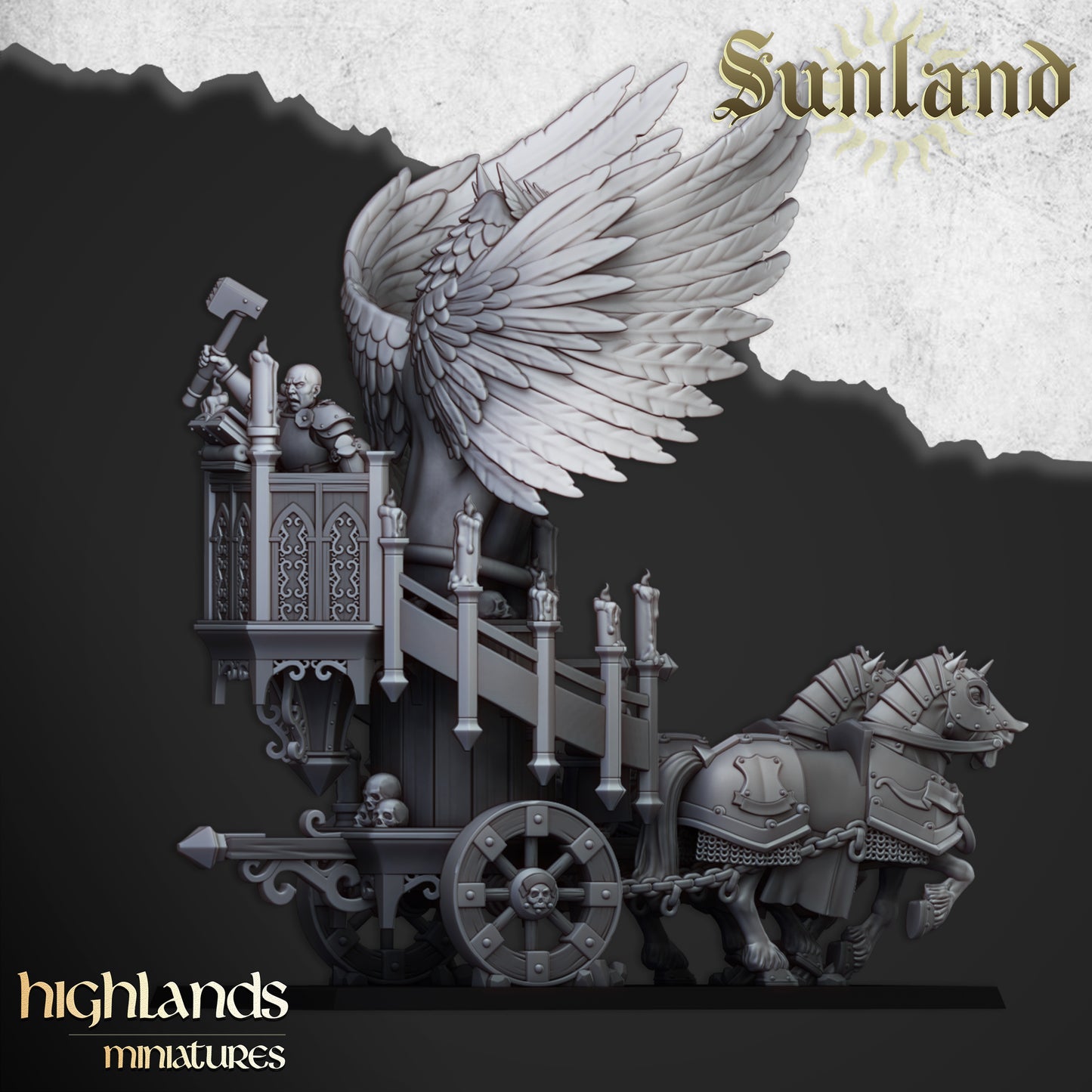 Sunland Altar on Chariot | Sunland, Empire of the Sun | Highlands Miniatures