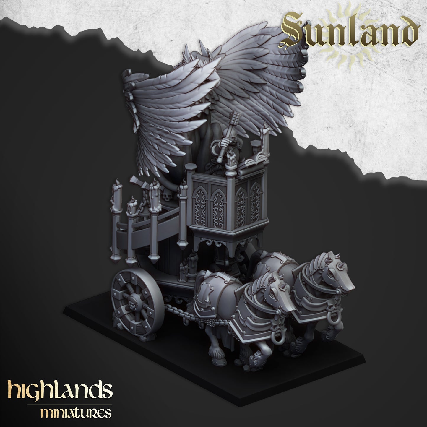 Sunland Altar on Chariot | Sunland, Empire of the Sun | Highlands Miniatures